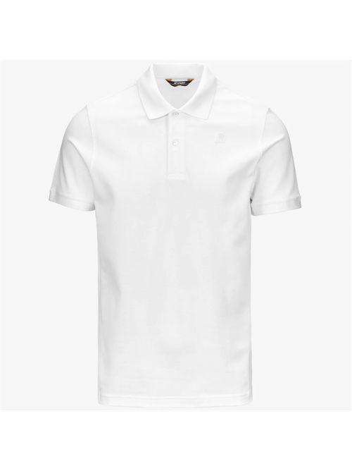 Polo uomo in cootne colore bianco K-WAY | AMEDEE K5127BW001